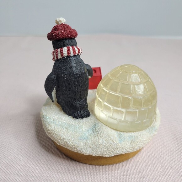 Vintage Our America Penguin Candle Topper for Yankee Candle Winter igloo B3-14 - Picture 4 of 9
